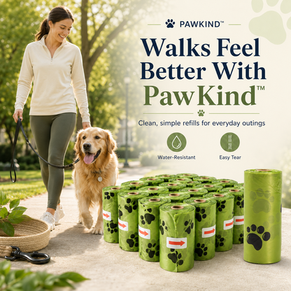 PawKind™ Water-Resistant Dog Waste Bag Refills | 150–450 Bags | Free Shipping