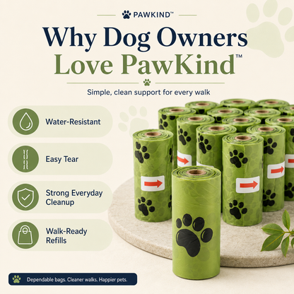 PawKind™ Water-Resistant Dog Waste Bag Refills | 150–450 Bags | Free Shipping